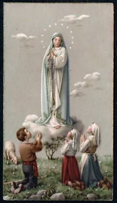 #ad #ad Holy card antique of Virgin de Fatima santino image pieuse estampa