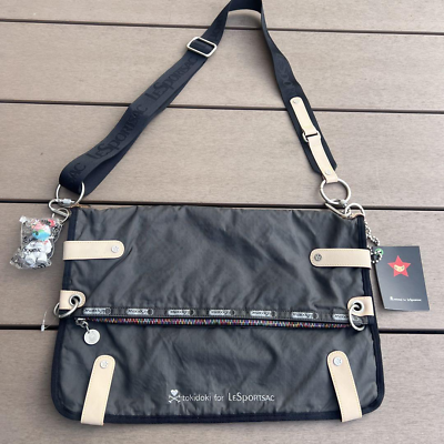 NEW tokidoki for LeSportsac Shoulder Bag Ｗ40×H29cm Nylon Black Unused From Japan