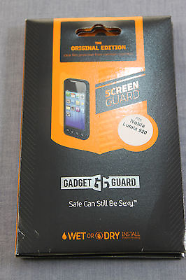 #ad GADGET GUARD NOKIA LUMIA 920 WET or DRY INVISIBLE SCREEN GUARD PROTECTOR NWT