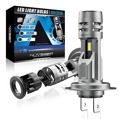 #ad NOVSIGHT H7 LED Headlight Bulb 60W 12000LM Super Bright Kit High Low Beam White