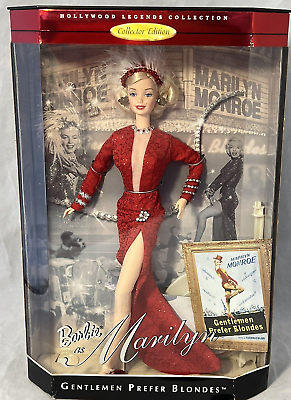 #ad Barbie as Marilyn Monroe in Gentlemen Prefer Blondes Doll 1997 Mattel 17452 NRFB