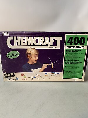 #ad Vintage Ideal Chemcraft Chemistry Set 400 Experiments 1987