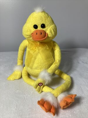 #ad Vintage Sir Quacks A Lot Talking Duck Kids of America Corp Yellow Plush Toy HTF