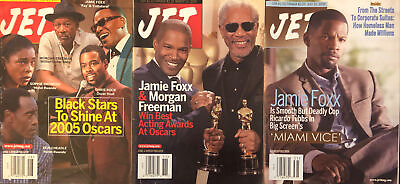 #ad Jamie Foxx Ray Charles Movie 2005 2006 JET Magazine Lot of 3 Morgan Freeman