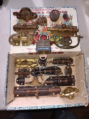 Latches And Locks Approximately 20 Pieces Vintage And Antique