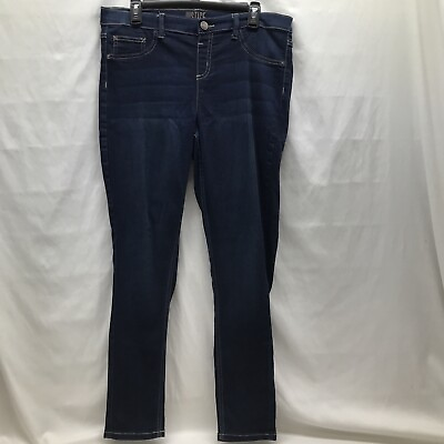 #ad Justice Girls Mid Rise Jegging Jeans Size 18 Plus Dark Wash