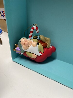 #ad Dwarf Sleepy Christmas Ornament from Snow White Grolier President#x27;s Edition 6