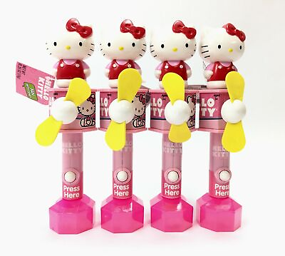 Sanrio Kids Hello Kitty Pink Fan with Candy 0.35 oz Set of 4