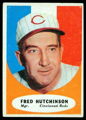 #ad #ad 1961 Topps #135 Fred Hutchinson MGR Cincinnati Reds