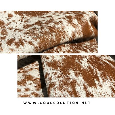 Cowhide Leather Sheets Brown Salt and Pepper Hair on Hide Cut to size