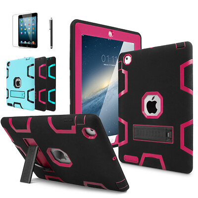 Case For iPad 4th 3 2 Generation 9.7quot; Heavy Duty Stand Rugged Shockproof Cover