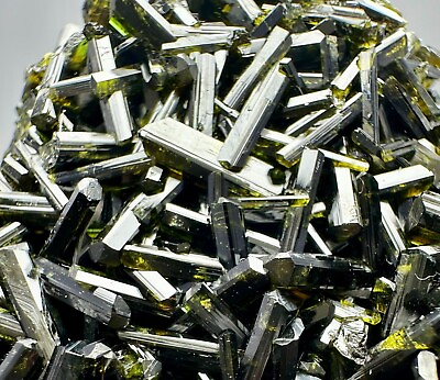 #ad 324 Gram Extraordinary Lustrous Full Terminated Epidote Crystals Cluster @PAK