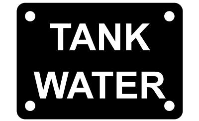 Tank Water Sign Plaque Outdoor Rated Rain Storage Rainwater