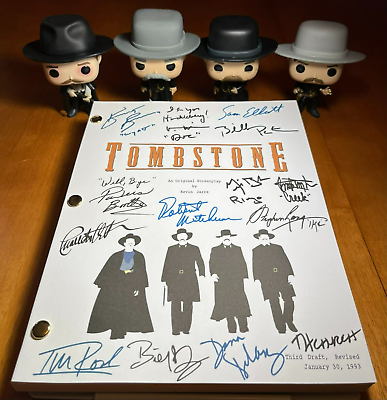 Tombstone Script Cast Signed Autograph Reprints 135 Pages Kurt Russell
