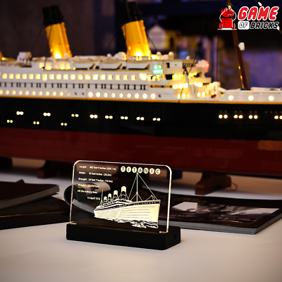 Game of Bricks LED Nameplate for LEGO® Titanic 10294