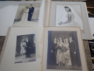 #ad Antique Era Wedding Photos In Original Cardboard Frames Lot of 3 rectangle plus
