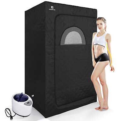 #ad Full Size 2.6L 1000W Portable Personal Steam Sauna Heated Home Spa Detox Therapy