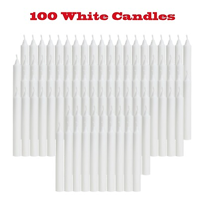 100 pc Bulk White Christmas Tree Candles For ChimePyramidCarousel 4 x1 2 inch