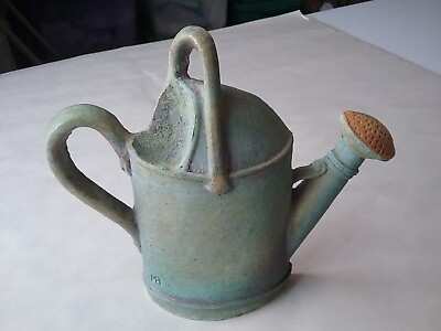 Marjolein Bastin Green Watering Can Cast Iron Doorstop or Bookend w initials MB