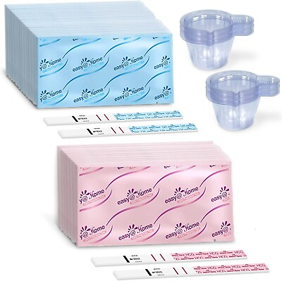 Easy@Home 25 Ovulation Tests 10 Pregnancy Tests amp; 40 Large Urine Cups