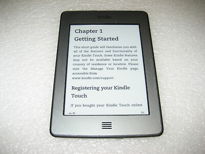 Amazon Kindle Touch 4th Generation Wi Fi 4GB 6quot; D01200 Text to Speech