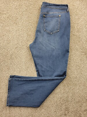 #ad Gloria Vanderbilt Rail Straight Slimming Jeans Women#x27;s 38 Blue Dark Wash