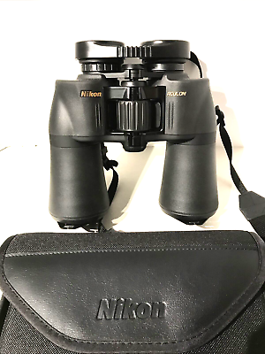 Nikon Aculon A211 12x50 Binoculars w Case. VERY GOOD