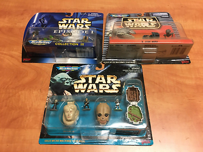 #ad Lot of 3 Star Wars Episode I Micro Machines Vehicles Galoob 1995