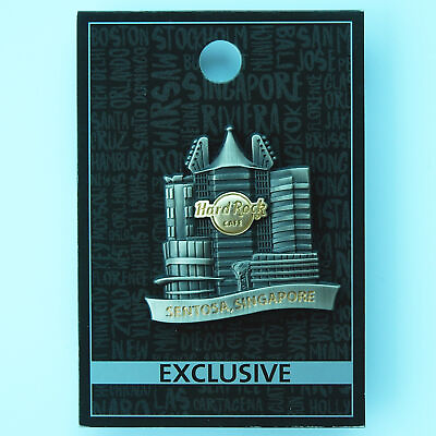 #ad #ad Hard Rock Cafe SENTOSA SINGAPORE 3D City ICON Pin HRC Pins Exclusive New on Card