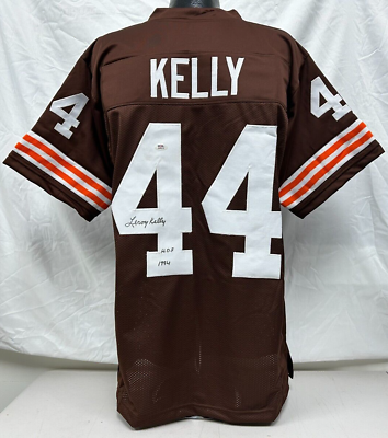 #ad Leroy Kelly Signed Custom Brown Player Jersey L PSA COA 770