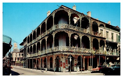 #ad New Orleans LA Lace Balconies 700 Royal Street Chrome Postcard