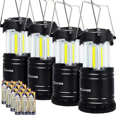 Set of 4 LED Camping Lantern COB Ultra Bright Collapsible Portable Camping Lamp