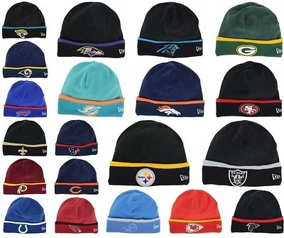 #ad 2014 2015 New Era NFL Tech Knit On Field Sideline Cuffed Beanie Toque Hat Cap