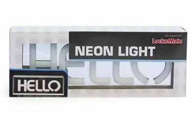 #ad NEW LockerMate Battery Powered Neon Light “HELLO” for Locker and Room Decor