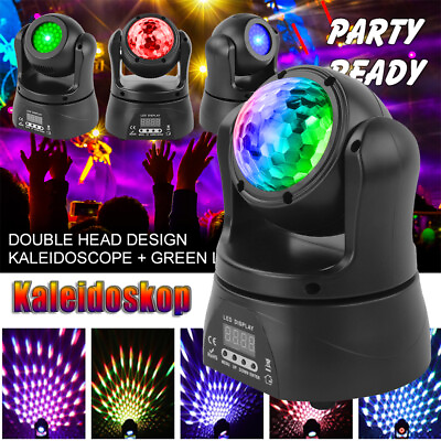 #ad 80W Stage Lights Moving Head Light RGB Double Sided Shaking Head Kaleidoscope US