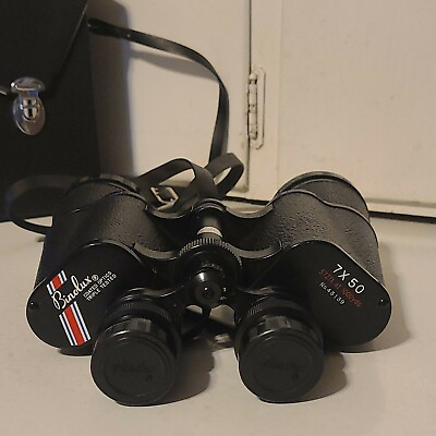 Binolux coated Optics vintage binoculars 7 x 50 367 ft at 1000YDS Japan CASE