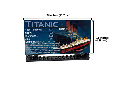 Display Stand Plaque For LEGO Titanic 10294