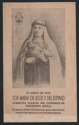#ad #ad Holy card antique of Sierva Sor Maria del Espino estampa santino image pieuse