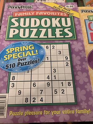 #ad Penny Press Family Favorite Sudoku Puzzles Over 510 Puzzles Spring 2023