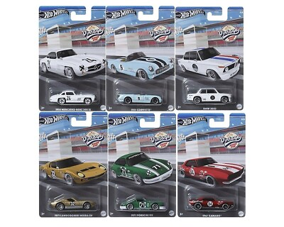 #ad #ad 2024 Hot Wheels Vintage Racing Cars Set of 6 HRT81 956A 1:64 Diecast Cars