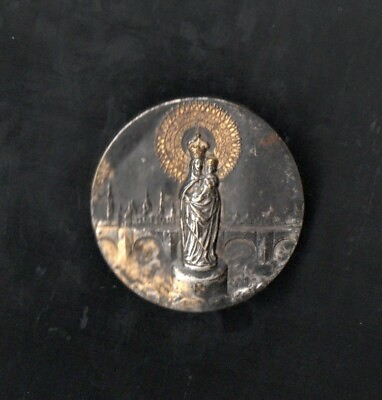 #ad #ad Metal antique of Virgin del Pilar utenti medalla antigua