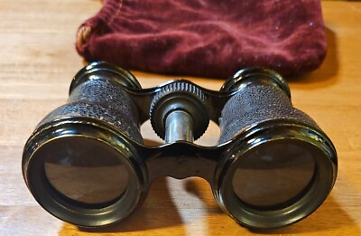Vintage CHEVALIER OPTICIEN PARIS Binoculars W Bag