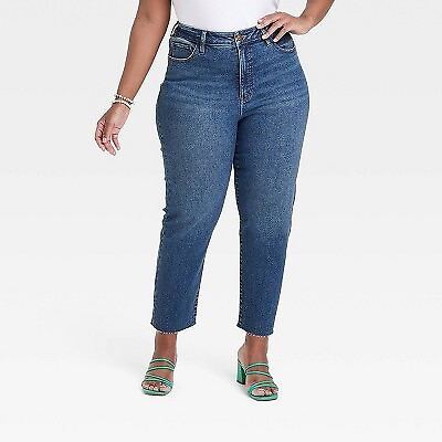 #ad Women#x27;s High Rise Cropped Slim Straight Jeans Ava amp; Viv
