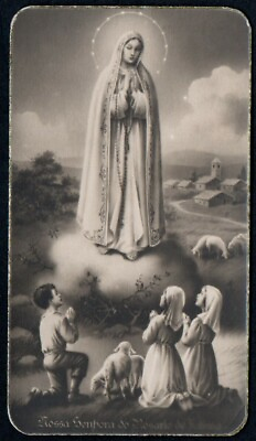 Holy card antique of Virgin de Fatima santino image pieuse estampa