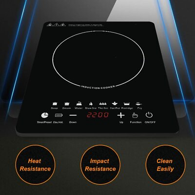 2200W Portable Kitchen Electric Induction Cooktop Stove Hotplate Cooker US Stock