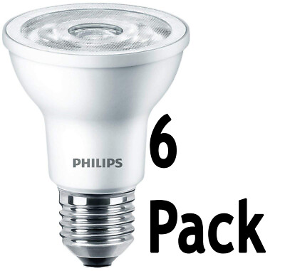 #ad Philips LED 6W 50W Equiv. PAR20 Bright White Bulb 6 Pack