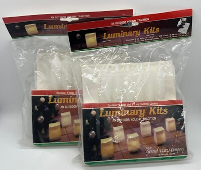 #ad 2 Outdoor Luminary Kits Bags Candles Christmas Holiday Tradition USA unopened