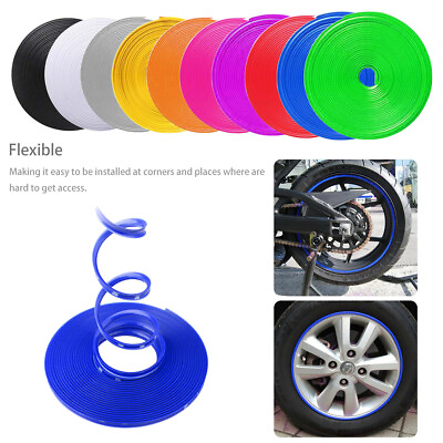 #ad Car Wheel Hub Rim Edge Protector Ring Tire Guard Sticker Line Rubber Strip