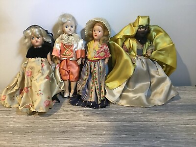 #ad 1940s Antique Dolls 7quot; Tall 4 Dolls