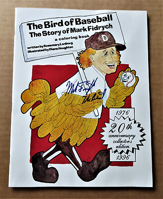 Mark Fidrych autographed signed Coloring Book ROY 1976